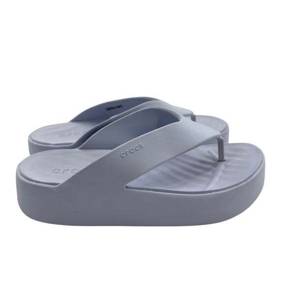 Crocs Getaway Platform Chunky Flip Flop White Stucco Size 8 - Picture 7 of 11